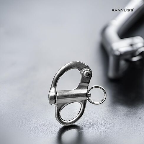 Stainless Steel 316 Pair of 1-3/8"(35MM) 2IN(52MM) 2-3/4IN(69MM) 33/4in(96mm) Fixed Bail Snap Shackle for Bracelet, Sailboat in Saudi Arabia
