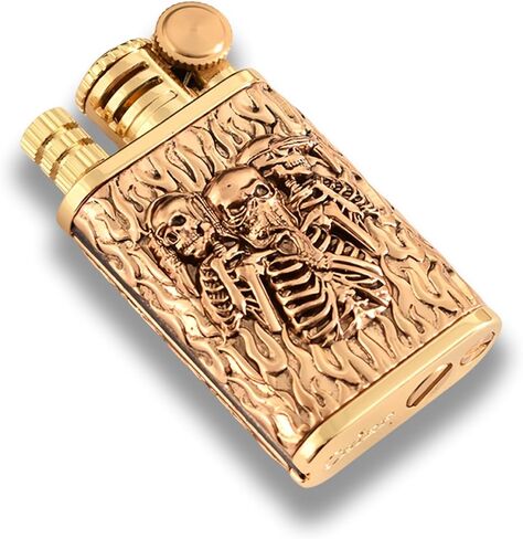 Cool Embossed Design Kerosene Wheel Lighter Refillable Eco-Friendly, Vintage Dazzling & Ultra-Cool, Unique for Men Candles Gift Camping BBQ (No Kerosene) (1#) in Saudi Arabia