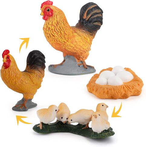 Life Cycle of Duck Figurines Animals Figurines Set Duck Toys Realistic Farm Animals Preschool Animals Figures Eduactional Project Diorama Model Toy for Kids in Saudi Arabia