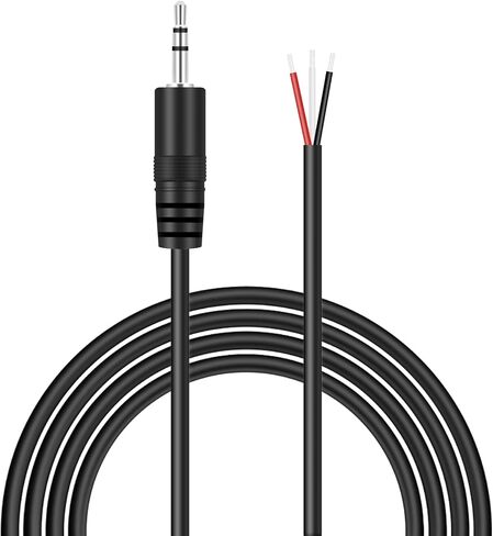 6ft 2.5mm TRS ستيريو ذكر التوصيل محول موصل إلى الأسلاك العارية مفتوحة نهاية ضفيرة كابل الصوت الحبل ل 2.5mm جاك سماعة سماعة سماعة سماعة سماعة الكاميرا معدات الصوت in Kuwait