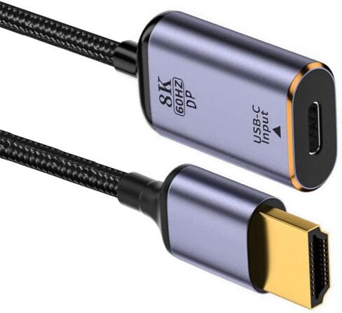 NFHK USB-C Type C Female Source to Displayport DP 1.4 Sink HDTV Cable 8K@60hz 4K@120hz for Tablet Phone Laptop in Saudi Arabia