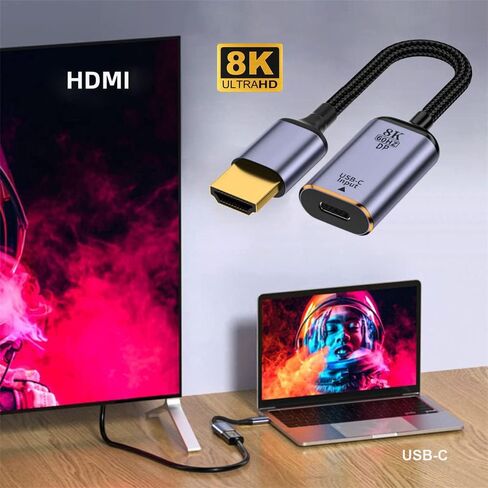 NFHK USB-C Type C Female Source to Displayport DP 1.4 Sink HDTV Cable 8K@60hz 4K@120hz for Tablet Phone Laptop in Saudi Arabia