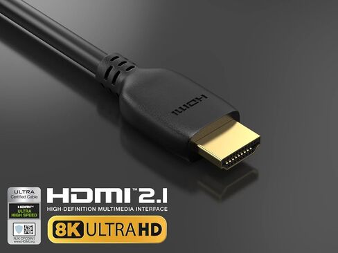 3 ft Ultra High Speed HDMI Cable 2.1, 48Gbps, 4K / 120Hz, 8K / 60Hz, Compatible with PS5 / Xbox Series X in Saudi Arabia