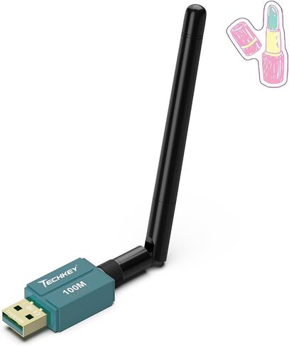Long Range Bluetooth Adapter for Desktop PC,Techkey 5.3+EDR V4 USB Bluetooth Adapter,Class 1 Wireless Bluetooth Dongle Bluetooth Receiver Support Windows11/10/8.1-Leprechaun in Saudi Arabia