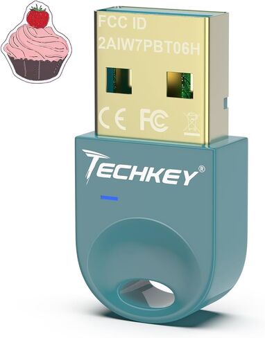 محول بلوتوث USB 5.3 لأجهزة الكمبيوتر المكتبية، قم بتوصيل وتشغيل جهاز استقبال وجهاز إرسال بلوتوث صغير V5 EDR Dongle لأجهزة الكمبيوتر المحمول بلوتوث Windows 11/10/8.1-Amazonite in Saudi Arabia