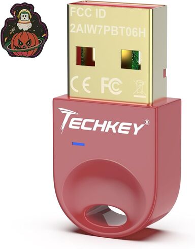 USB Bluetooth Adapter 5.3 for Desktop PC, Really Plug & Play Mini Bluetooth V18 EDR Dongle Receiver & Transmitter for Laptop Computer Bluetooth Windows 11/10/8.1-Candy Apple in Saudi Arabia