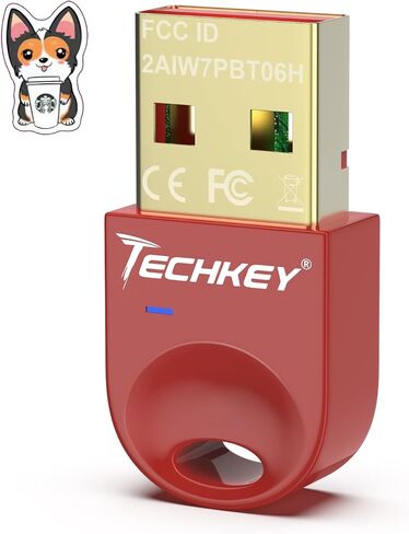 محول بلوتوث USB 5.3 لأجهزة الكمبيوتر المكتبية، قم بتوصيل وتشغيل جهاز استقبال وجهاز إرسال بلوتوث صغير V5 EDR Dongle لأجهزة الكمبيوتر المحمول بلوتوث Windows 11/10/8.1-بورجوندي in Saudi Arabia