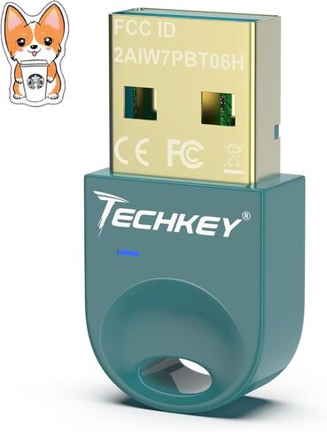 محول بلوتوث USB 5.3 لأجهزة الكمبيوتر المكتبية، قم بتوصيل وتشغيل جهاز استقبال وجهاز إرسال بلوتوث صغير V18 EDR Dongle لأجهزة الكمبيوتر المحمول بلوتوث Windows 11/10/8.1-Seaweed in Saudi Arabia