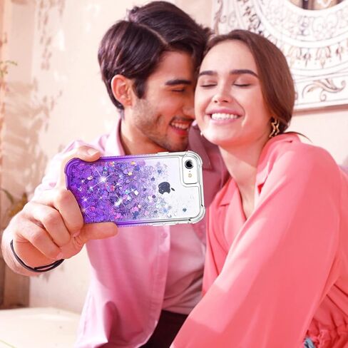 Ruky for iPhone 7 8 Case, Full Body Case for Girls Women Glitter Liquid with Built-in Screen Protector Protective Phone Case for iPhone 6/6s/7/8/SE 2020 & SE 2022, Aqua in Kuwait