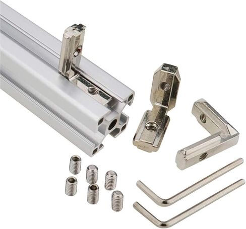 KOOTANS 20-Pack 90 Degree Angle Brackets Interior Joint Corner Bracket for European Standard 2020 Series T Slot 6mm Aluminum Extrusion Profile, with Screws and Wrench in Saudi Arabia