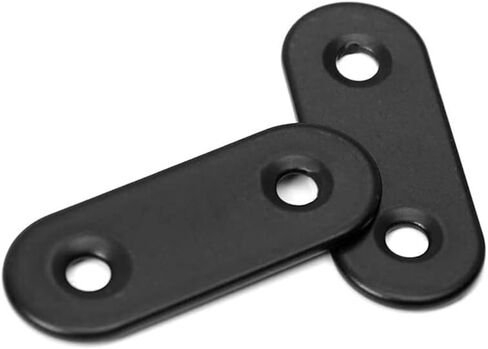 دعامة زاوية للزاوية اليمنى، 30 قطعة من دعامات المفاصل السوداء، دعامات زاوية معدنية 90 درجة مع 120 قطعة براغي (40 مم × 40 مم × 16 مم، أسود) in Kuwait