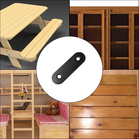 دعامة زاوية للزاوية اليمنى، 30 قطعة من دعامات المفاصل السوداء، دعامات زاوية معدنية 90 درجة مع 120 قطعة براغي (40 مم × 40 مم × 16 مم، أسود) in Kuwait