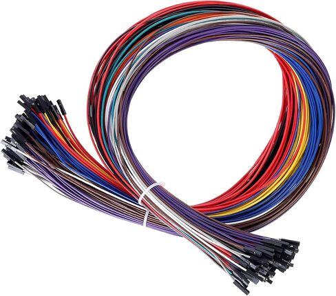 Breadboard Jumper Wires 22AWG Male to Male 120-Pack More Red and Black Jumpers 6'' Length Square Head 0.1'' 10 Colors for Raspberry Pi (15CM, M/M) in Kuwait
