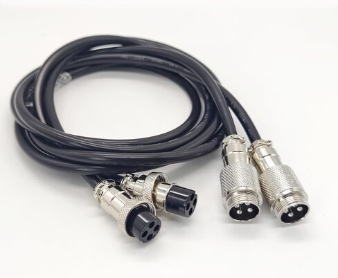 3.28 ft GX16 4 Pin Cable Male to Female Head Aviation Cordset, GX16 4 Pin Panel Mount Circular Metal Aviation Connector Adapter Female to Male 20AWG(1Meter) in Saudi Arabia