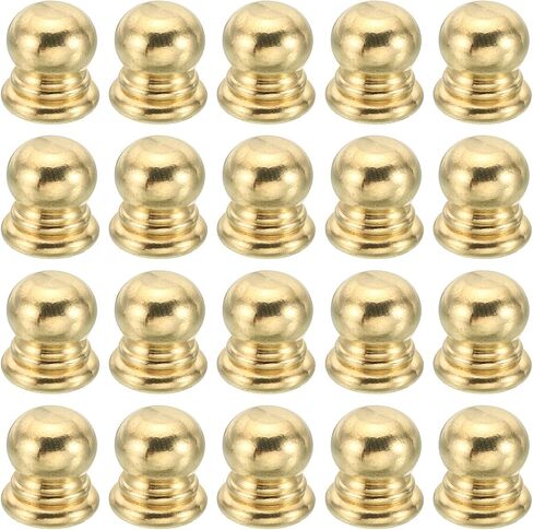 PATIKIL M4x0.7 Thread Brass Cap Nuts Knob, 20 Pack Lamp Finial Decoration Screw Caps Nut Handle Knob Decoration for Lighting Furniture Cabinet, 10mm in Saudi Arabia