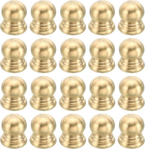 PATIKIL M4x0.7 Thread Brass Cap Nuts Knob, 20 Pack Lamp Finial Decoration Screw Caps Nut Handle Knob Decoration for Lighting Furniture Cabinet, 10mm in Saudi Arabia
