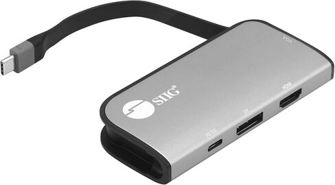 موزع SIIG USB-C MST مع PD 3.0، USB-C إلى DP/HDMI/VGA، مخرج فيديو فردي 4K30+Dual 1080p أو ثلاثي 1080p، PD 100W، لأجهزة الكمبيوتر المحمولة التي تعمل بنظام Windows وChromebook (وضع DP Alt) وليس لنظام التشغيل Mac OS (CB) -TC0G11-S1) in Saudi Arabia