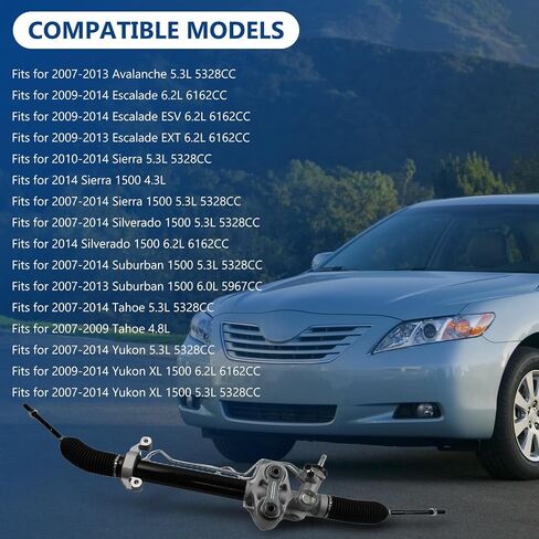 22-1036 Power Steering Rack and Pinion Assembly Fits for 2007-2014 Sierra 1500 5.3L, Fits for 2007-2014 Silverado 1500 5.3L, Replace OE 19207489, 19207492 in Saudi Arabia