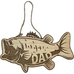 Fathers Gifts for Dad/Papa Gift, Fish Sign Hanging Decorations for Home Indoor, Birthday Gift for Dad from Daughter & Son 3D Double Layer