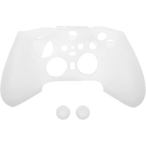 Soft Anti-Slip Silicone Case Cover with Thumb Grip Caps Compatible with Xbox Elite Wireless Controller Series 2, Soft Rubber Skin Protector, Black