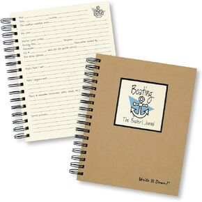 Write it Down series by Journals Unlimited, Guided Journal, Boating, The Boater's Journal, Full-size 7.5"x 9", Kraft Hard Cover, Made in USA
