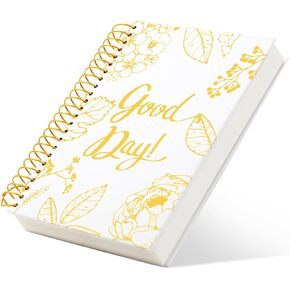 Yoment Spiral Notebook Journal for Women 5 x 7, 300 Pages Cute Aesthetic Spiral Notebook, A5 Lined Hardcover Spiral Notebooks for Note Taking School Supplies, White