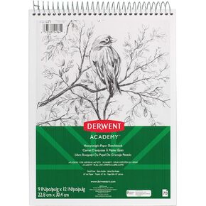 Derwent Academy Sketchbook, Heavyweight Paper, Topbound Sketch Book, 70 Sheets, 9" x 12" (54964)