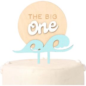 غلاف كعكة The Big One - ديكور حفلات عيد الميلاد الأول من Wave، غلاف كعكة واحد للأولاد، ديكورات حفلات الصيف على الشاطئ، غلاف كعكة عيد الميلاد الأول الكبير من The Big One