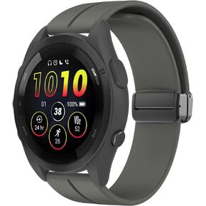Silicone Magnetic Band Compatible for Garmin Forerunner 265/265s/ 255s/255/Venu 2 18mm 22mm Quick Release Sport Replacement Wristband Strap