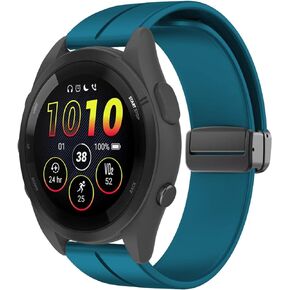 Silicone Magnetic Band Compatible for Garmin Forerunner 265/265s/ 255s/255/Venu 2 18mm 22mm Quick Release Sport Replacement Wristband Strap