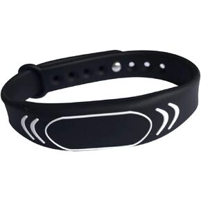 YARONGTECH NFC Wristband Ntag213 silicone bracelet black color adjustable (pack of 5)