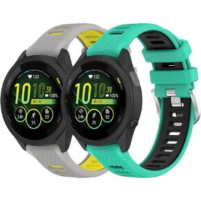 22mm Watch Bands Fit for Garmin Forerunner 265 255, Vivoactive 4 Quick Release Silicone Replacement Watch Bands Straps Wristbands Bracelet Fit for Polar GRIT X/Vantage M/Vantage M2