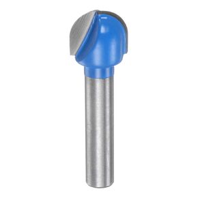 Router Bit Core Box 1/4 Shank 1/2 Inch Cutting Dia. Round Nose Router Bit 2 Flutes Carbide Cove Box Cutter for Carpentry Woodworking Milling Cutter Tool