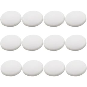 Door Stopper Wall Protector, (1.57 Inches White) - Bulk Pack 12 pcs - Bumpers for Glass, Wallpaper, Tiles, Ceramic, Marble & Wood, Strong Adhesive