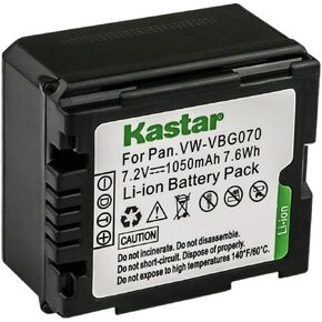 Kastar 1-Pack Battery Replacement for Panasonic HDC-MDH1, HDC-MDH1GK, HDC-SD1, HDC-SD1-S, HDC-SD3, HDC-SD5, HDC-SD5EG-K, HDC-SD5EG-S, HDC-SD5GC-K, HDC-SD5GK, HDC-SD5BNDL, HDC-SD7, HDC-SD8K, HDC-SD9