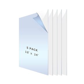 ألواح PET/ألواح زجاجية مقاس 18 × 24 بوصة بسمك 0.03 بوصة (5 عبوات)؛ لا مزيد من الزجاج المتكسر، مثالي لواقيات العطس ودروع الوجه وحواجز الحيوانات الأليفة