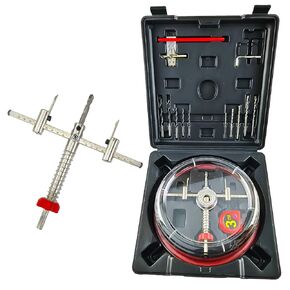 Adjustable Hole Saw Cutter Kit 1-5/8" to 8"（40-200mm）with ABS Dust Cover for Recessed Lights Ceiling in Recessed Drywall & Ceiling Tile