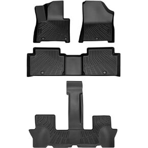 Floor Mat Compatible with Hyundai Santa Fe 2024 Accessories All Weather Protection TPE Heavy Duty Non-Slip Automotive Floor Liner (Floor Mat)