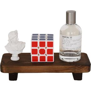 Wood Pedestal Soap Stand,Wood Riser stand for home decor / Decorative Wood Riser For Your Kitchen or Bathroom Farmhouse Decor (black)