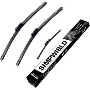 3 Factory Wiper blades Replacement For 2017-2023 Land Rover Range Rover Original Equipment Replacement Windshield Wiper Blades Set 24"+20"+15" (Set of 3) Top Lock