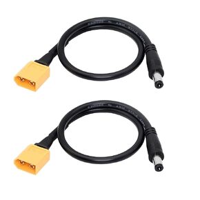 SinLoon XT60 Adapter Cable XT60 Charging Cable XT60 Male Bullet Connector to Male DC 5.5mm X 2.5mm Power Cable for Fatshark Skyzone FPV Monitor Power (M/MDC5525)