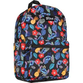 Disney Lilo & Stitch Tropical Leaves Pineapple 17" Travel Laptop Backpack