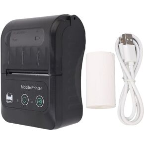 Fafeicy 58mm Portable Mini Thermal QR Code Printer, USB Receipt Thermal Printer 2in Cordless USB Receipt Ticket Thermal Printer for Android