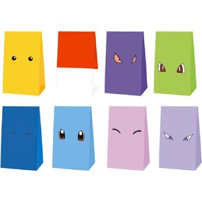 OULUN 16pcs Cartoon Animation Party Supplies Party Bags, Cartoon Animation Birthday Party Candy Bags, Thickened Paper Party Favor Bags