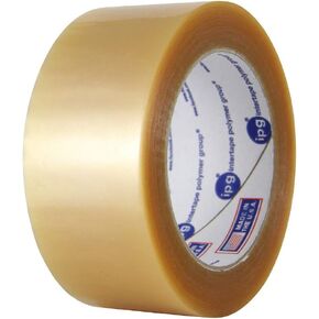 IPG 570 1.6Mil شريط إغلاق كرتوني من المطاط الطبيعي بدرجة فائدة، 72 مم × 100 متر، شفاف، (24 حزمة)، طول 109.36 ياردة × عرض 2-53/64 بوصة in Kuwait