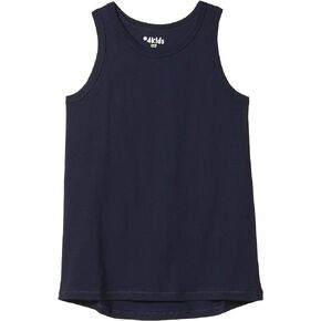 Girl's Essential High-Low Tank Top (Little Kids/Big Kids) Navy MD (8 Big Kid)