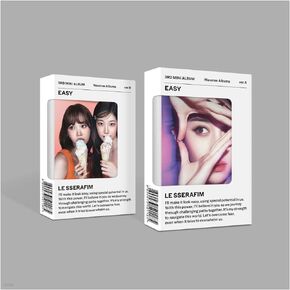 LE SSERAFIM Easy 3rd Mini Album Weverse Albums 2 Version SET Outer Box+20p Card+1p QR PhotoCard+1ea User Guide+Tracking Sealed LSFM