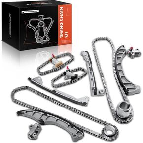 A-Premium Engine Timing Chain Kit W/Tensioner & More [fits DOHC, 8Cyl 5.7L, 3UR-FE] Compatible with Lexus LX570 09-11, LX570 13-16 & Toyota Land Cruiser, Sequoia 2009-2017, Tundra 2009-2017