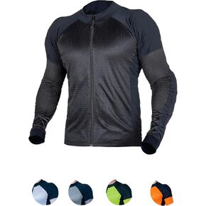 WICKED STOCK Motorcycle Armor Shirt for Men Womens-Motorcycle Body Armor-CE Protective Padded Riding Shirt (Black, Large) in Saudi Arabia