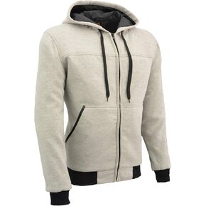 Milwaukee Leather MPM1788 Men's Black CE Approved Armored Riding Hoodie with Aramid by DuPont Fibers